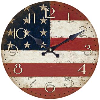 circle flag clock